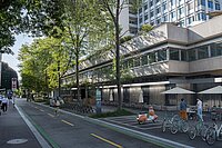 Fahrradweg durch die Stadt Zürich.