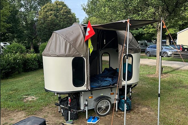 Velo-Anhänger für Camping