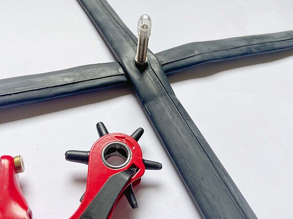 Blumenampel Fahrradschlauch