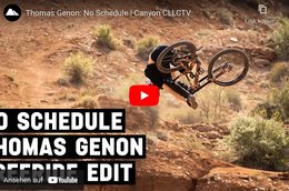 «No Schedule» ist der neuste Clip von Thomas Genon alias Tommy G. Ein Biker springt in der Wüste über eine Rampe. 