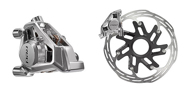 Sram Red Axs Rennradgruppe 2025. Bremsrotor und Disc von Sram. 