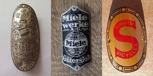 Veloemblem Steuerkopf Logo Maschinenhersteller