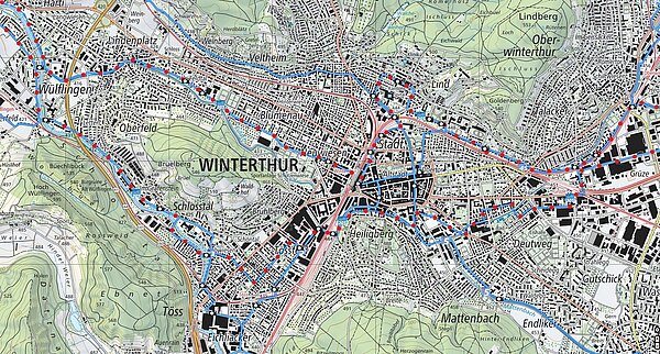 Velorouten in Winterthur