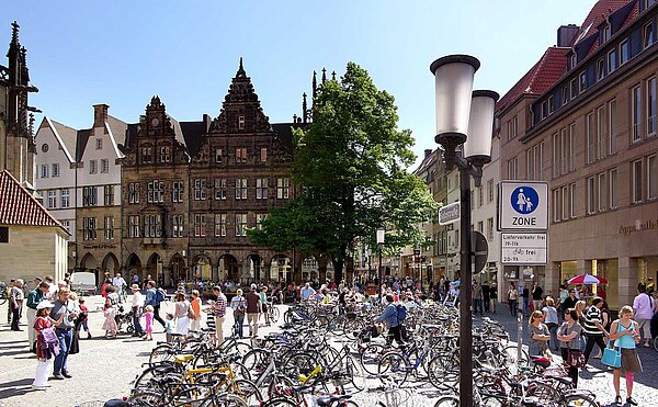 Fahrradparkplatz in Münster.