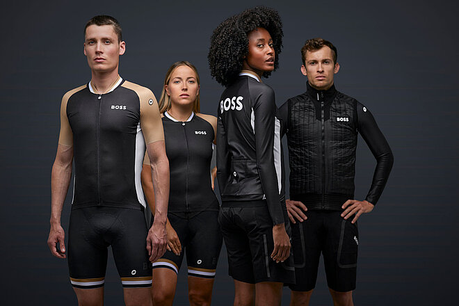 Hugo Boss Tudor Pro Cycling Assos BMC.