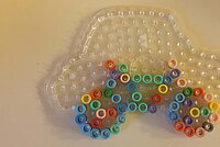 Bügelperlen in einer Form