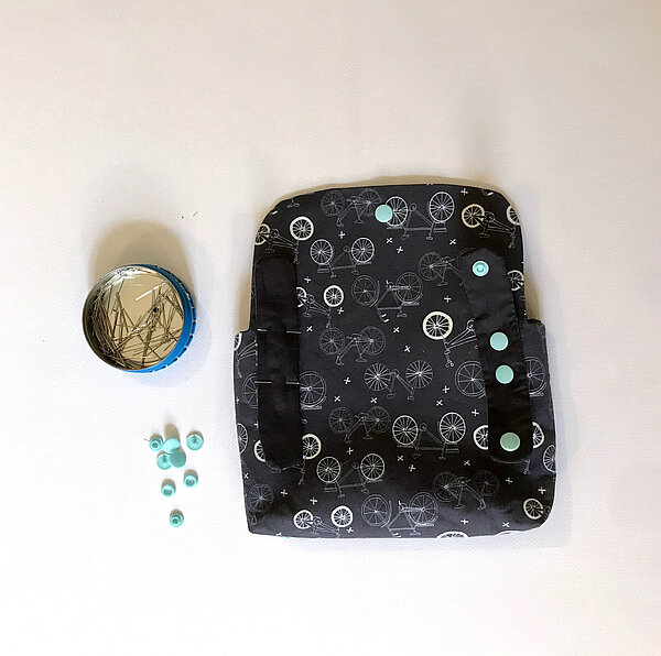 Stoffmuster mit farbigem Print