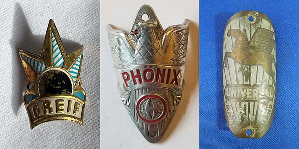 Veloemblem Steuerkopflogo mit Fabelwesen wie Greif, Phönix oder Pegasus