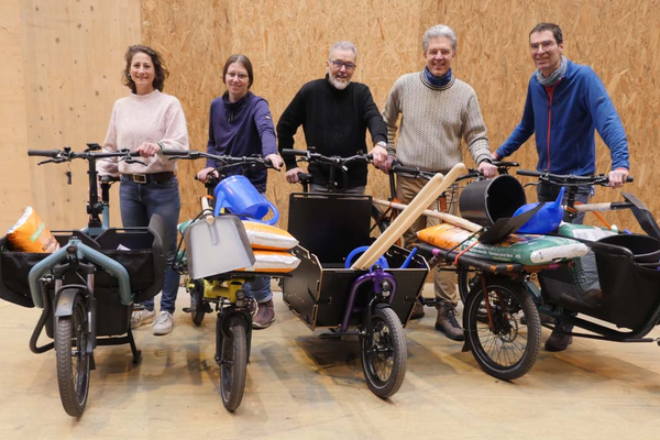 Testpersonen mit Cargobikes
