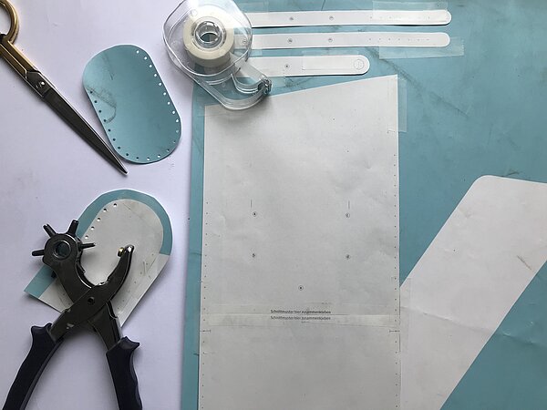 Satteltasche aus alter Blache