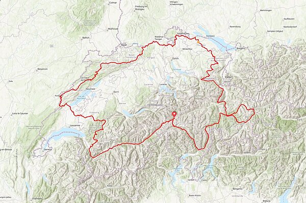 Das "Swiss Bike Adventure" führt einmal rund um die Schweiz.