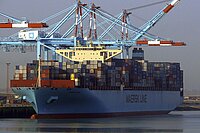 Trek und Vista Outdoor klagen gegen die Reederei Maersk. Containerschiff Essen von Maersk.