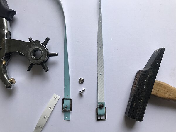 Satteltasche aus alter Blache