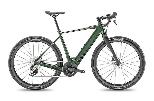 Moustache Dimanche Generation 3. Grünes E-Rennrad. 