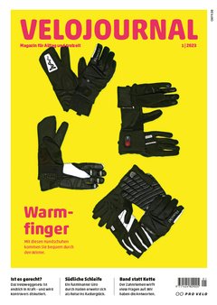 Winterhandschuhe im Test. Titelbild der Velojournal Ausgabe 1-23