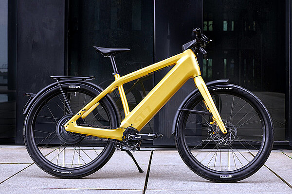 Stromer beendet Geschäftstätigkeit in Nordamerika. Gelbes E-Bike Stromer ST7.