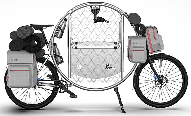 cercle bike bepackt mit Taschen