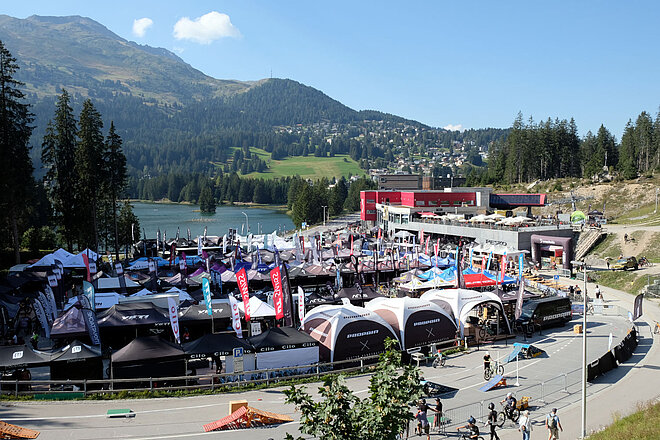 Testride Lenzerheide. Rothornbahn Talstation