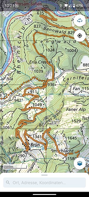 Screenshot einer App