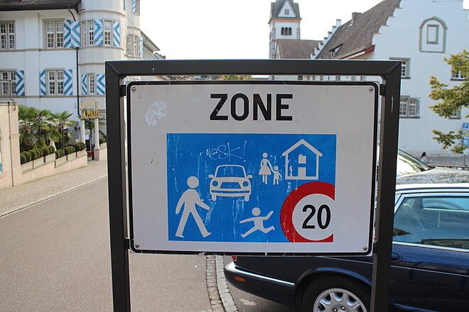 Begegnungszone Tempo 30.