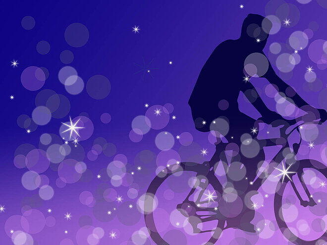 Ein Bild mit Lichtreflexen und Sternen