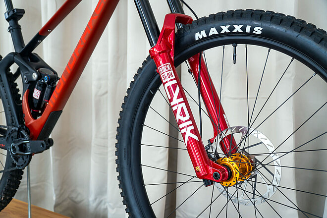 Mountainbike mit Fed...