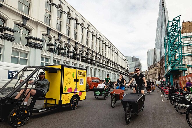 London 60 Prozent mehr Cargobikes.