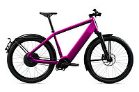 Opium Speedpedelec. E-Bike mit einem Rahmen in pinker Farbe.