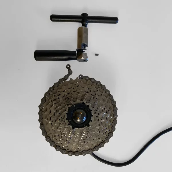 Fahrradkassette zerlegt.