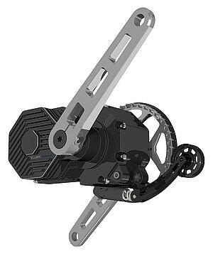 Villiger Dynamic E-Bike Antrieb. E-Bike Motor mit Kurbeln für Pedale.