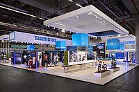 Messestand von Shimano an der Eurobike in Frankfurt.