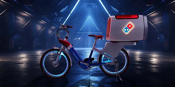 Dominos DXB Pizza E-Bike.