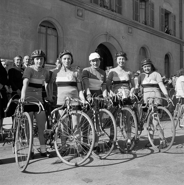 Frauenradrennen in Genf 1950.