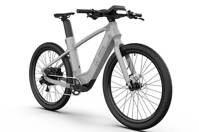 Weisses E-Bike.