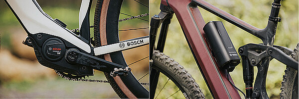 Bosch Performance Line SX. E-Mountainbike mit Mittelmotor und einem Range Extender Akku am Rahmen.