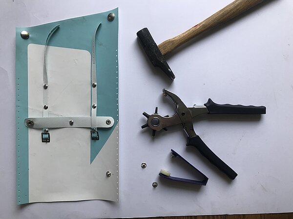 Satteltasche aus alter Blache