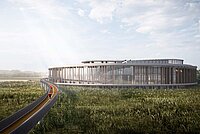 Ein Haus steht im Grünen