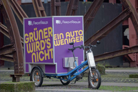 Zunhemend elektrisch ist die Radlogistik unterwegs.