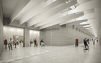 Visualisierung Velotunnel im Zürich Hauptbahnhof 