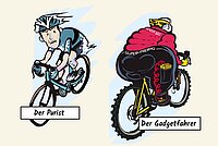 Zeichnungen Velofahrerern. 