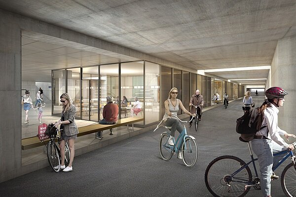 Stadt Winterthur baut Veloquerung beim Hauptbahnhof