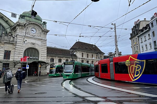 Centralplatz am Basler Bahnhof