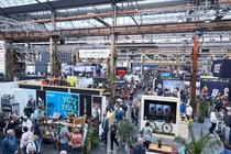 Messehalle an der Cyclingworld Europe in Düsseldorf.