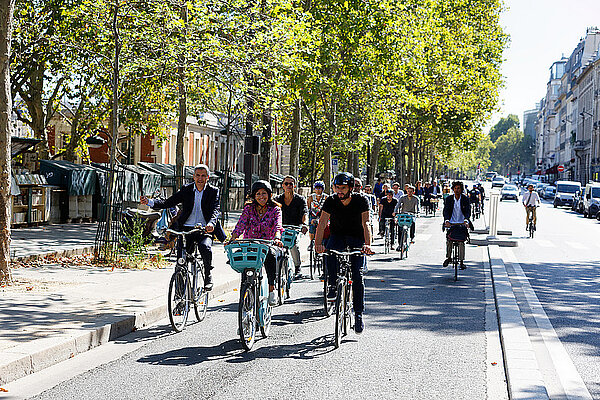Radfahrer in Paris