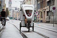 Vernehmlassung «Verkehrsflächen für den Langsamverkehr». Cargobike in Basel