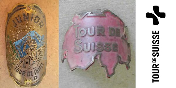 Markenlogo Tour de Suisse antik bis modern