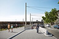 So wird der neue Zugang beim Sihlquai aussehen