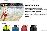 Startseite eines Webshops.