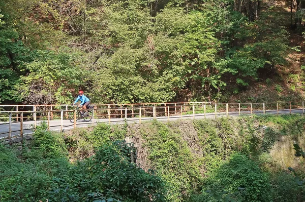 Die Strasse Indemini–Maccagno schlängelt durch den Bergdschungel.