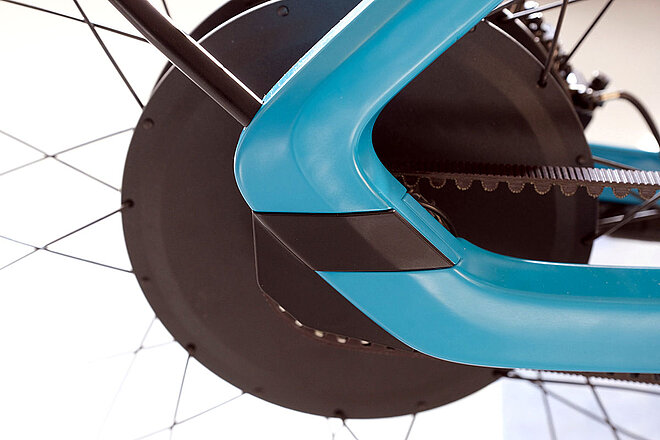 Rechtsstreit zwischen Stromer und Opium wegen Patenten. Hinterradnabe eines E-Bikes.